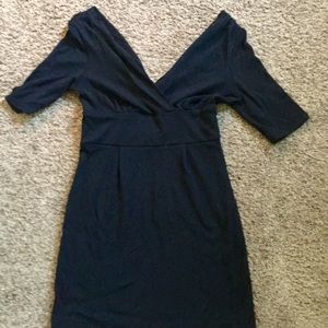 Banana Republic Black V-neck and -back Dress